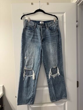 pistola light blue distressed boyfriend jeans